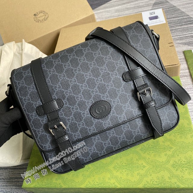 Gucci新款包包 古馳帆布男士單肩斜挎郵差包 Gucci男款信使包 658542  ydg3079
